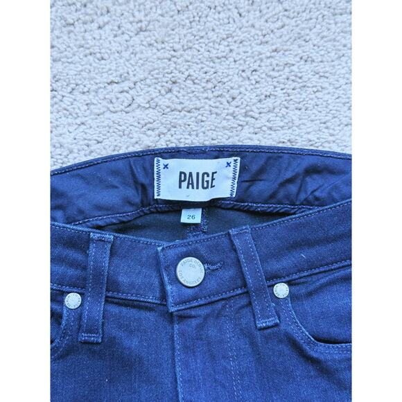 Paige Hoxton Ankle Skinny Jeans Size 26 Dark Wash Blue Classic Timeless Fall - Picture 4 of 6